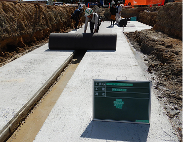 災害用マンホールトイレ設置工事の写真1