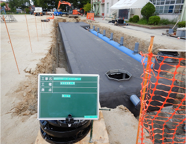 災害用マンホールトイレ設置工事の写真5