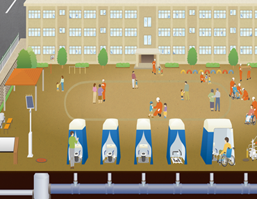 災害用マンホールトイレ納入実績写真